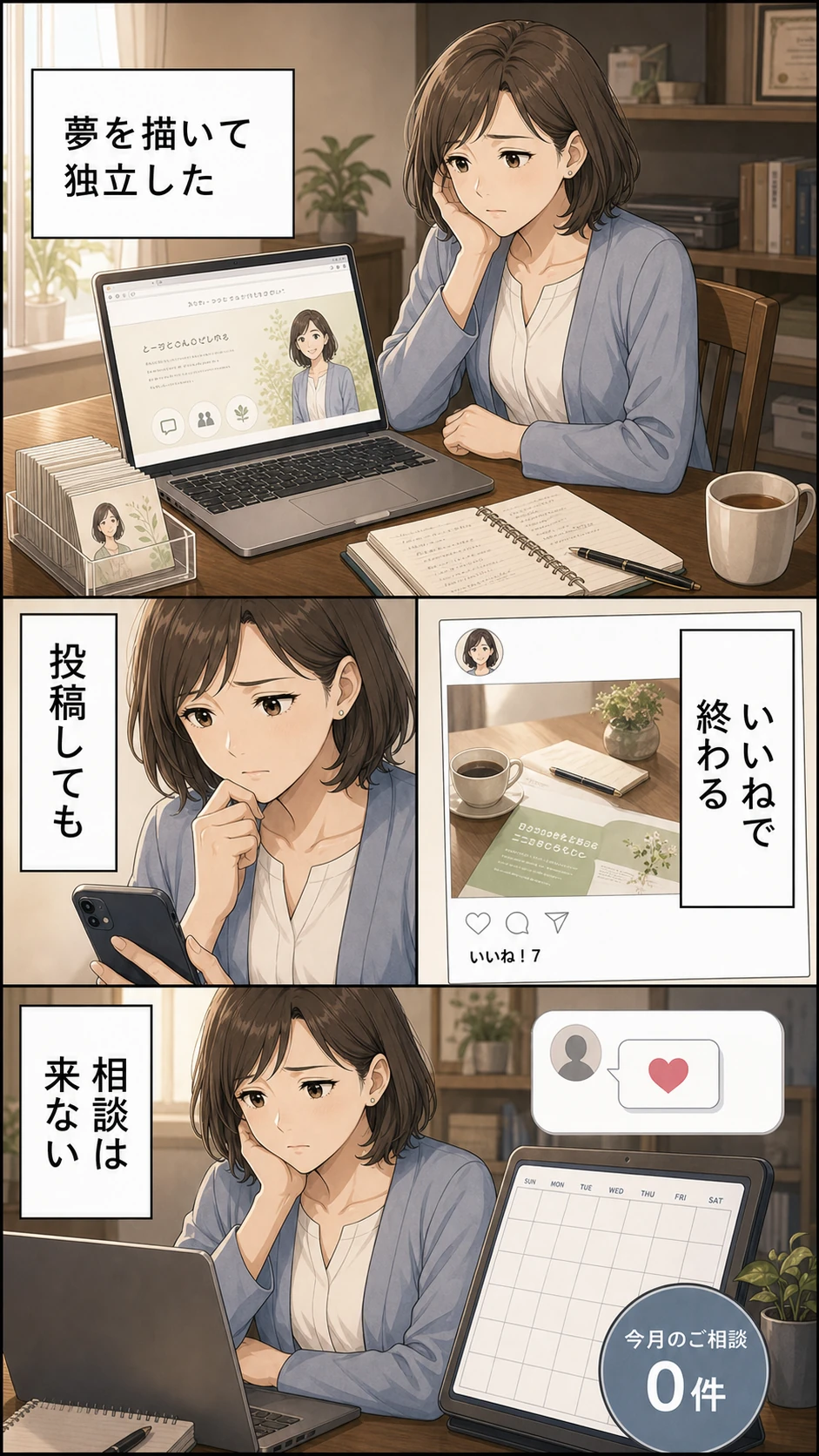 能友良さんの伝え方漫画 6ページ目 独立したのに反応が薄い